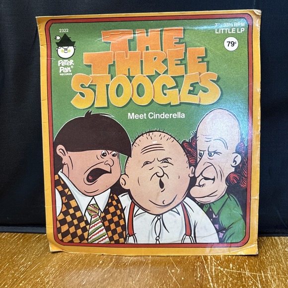 Other - The Three Stooges Meet Cinderella! By Peter Pan Records. 7"-33 1/3 RPM Little LP